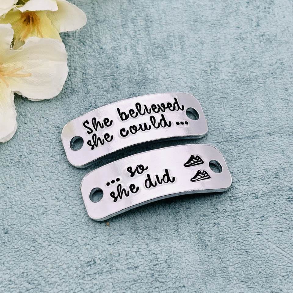 'She Believed She Could So She Did' Trainer Tags