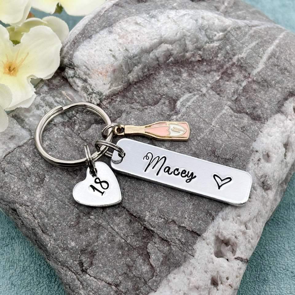 Girls 18th Birthday Gift, 18th Birthday Keyring, Personalised Eighteenth Birthday Keyring