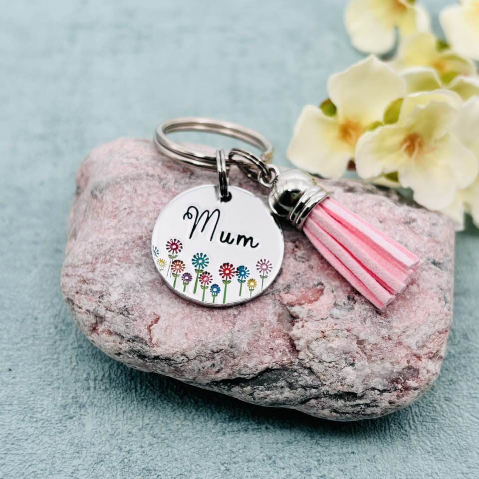 Personalised Name Keyring, Name Bag Charm