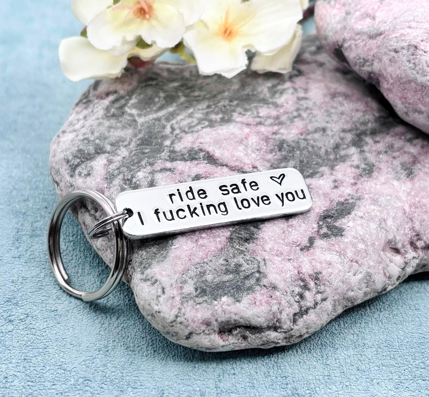Motorbike Keyring, Ride Safe