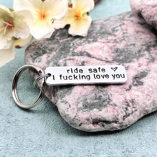 Motorbike Keyring, Ride Safe