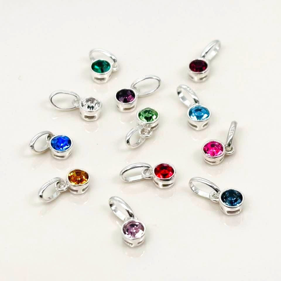 Sterling Silver Birthstone Charm