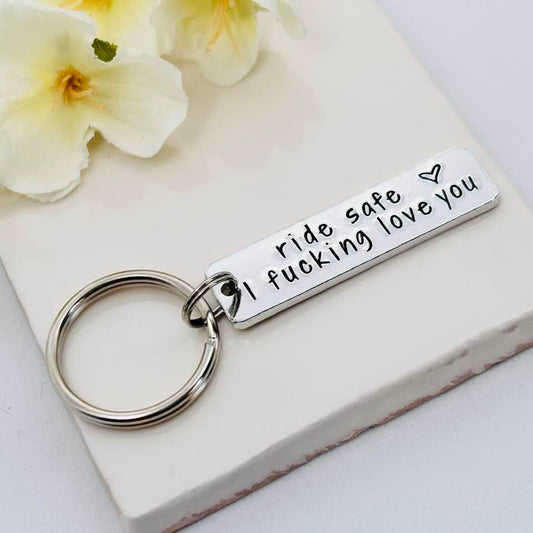 Motorbike Keyring, Ride Safe