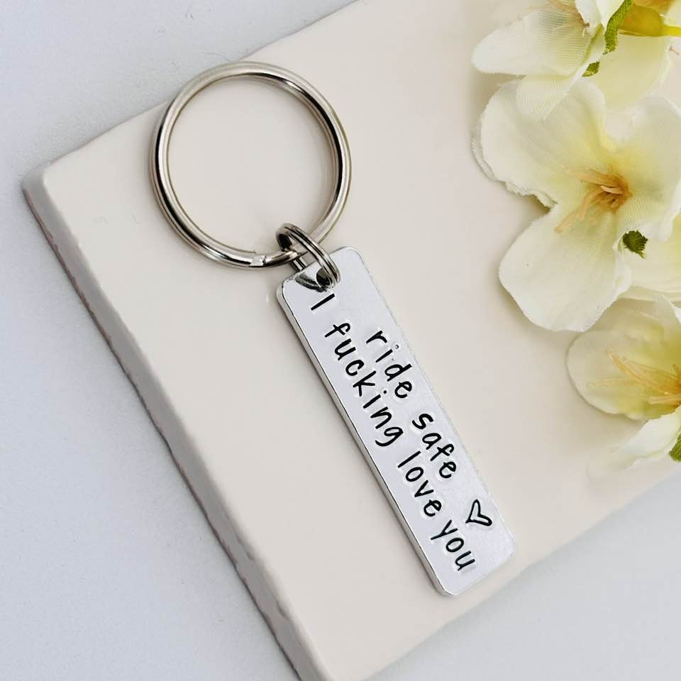 Motorbike Keyring, Ride Safe