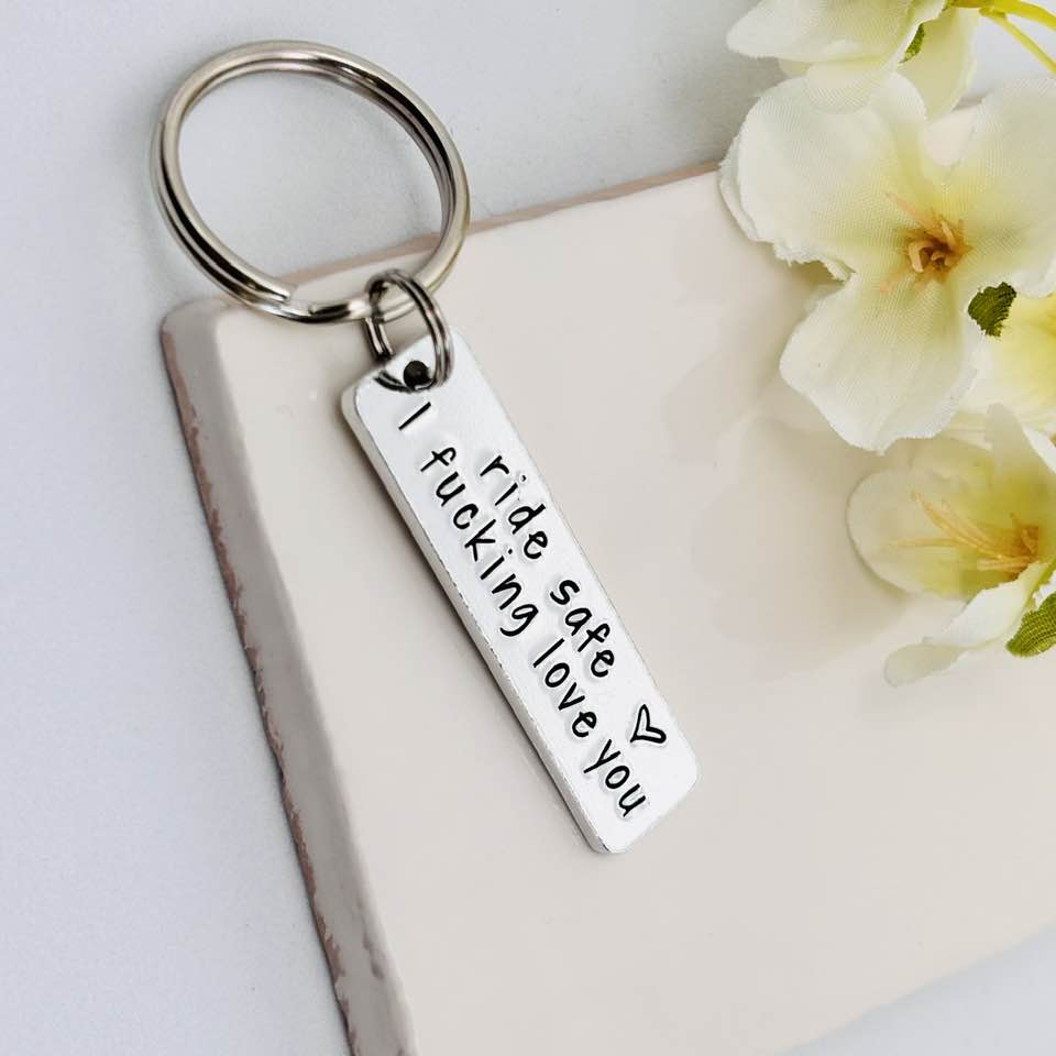 Motorbike Keyring, Ride Safe