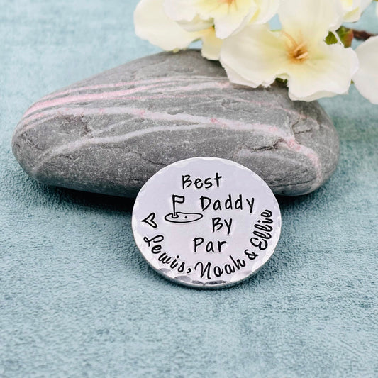 Best Daddy By Par Aluminium Golf Ball Marker, Father's Day Gift