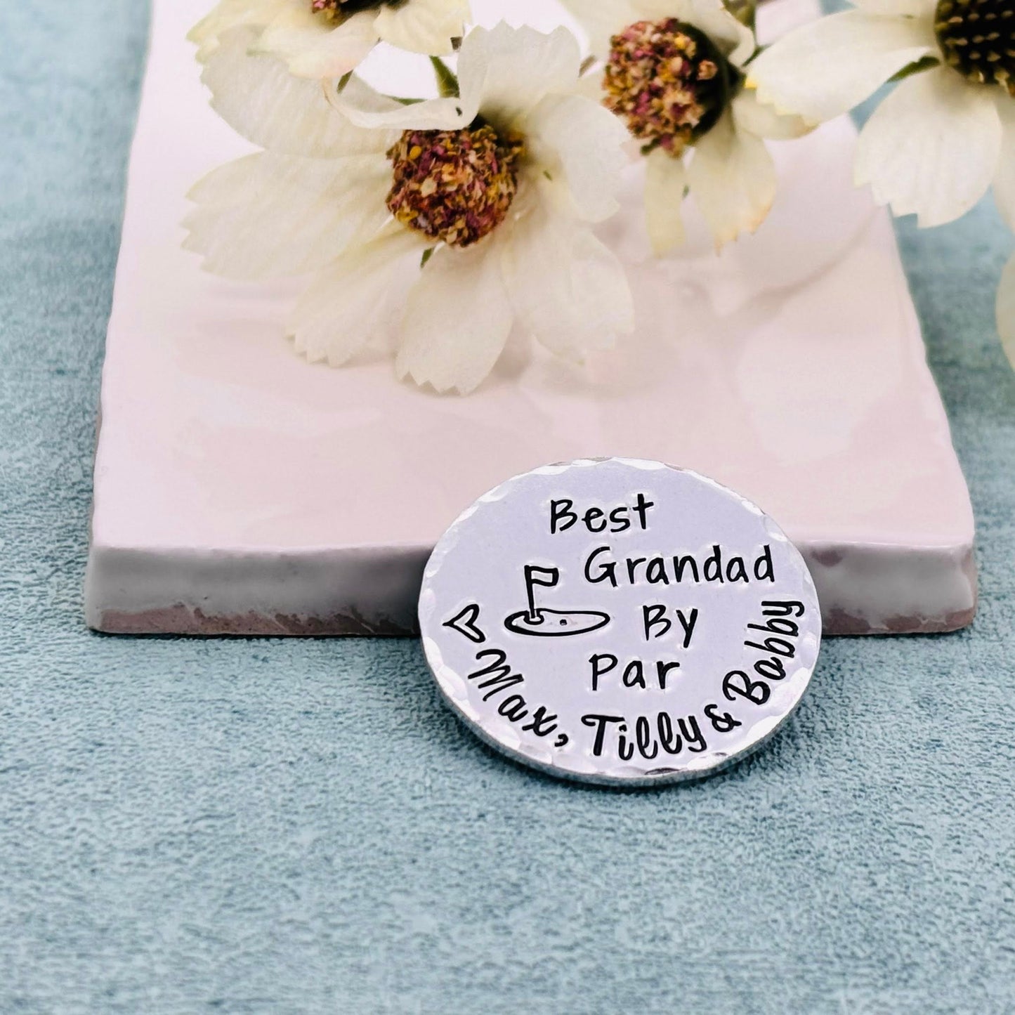 Best Grandad By Par Aluminium Golf Ball Marker, Father's Day Gift