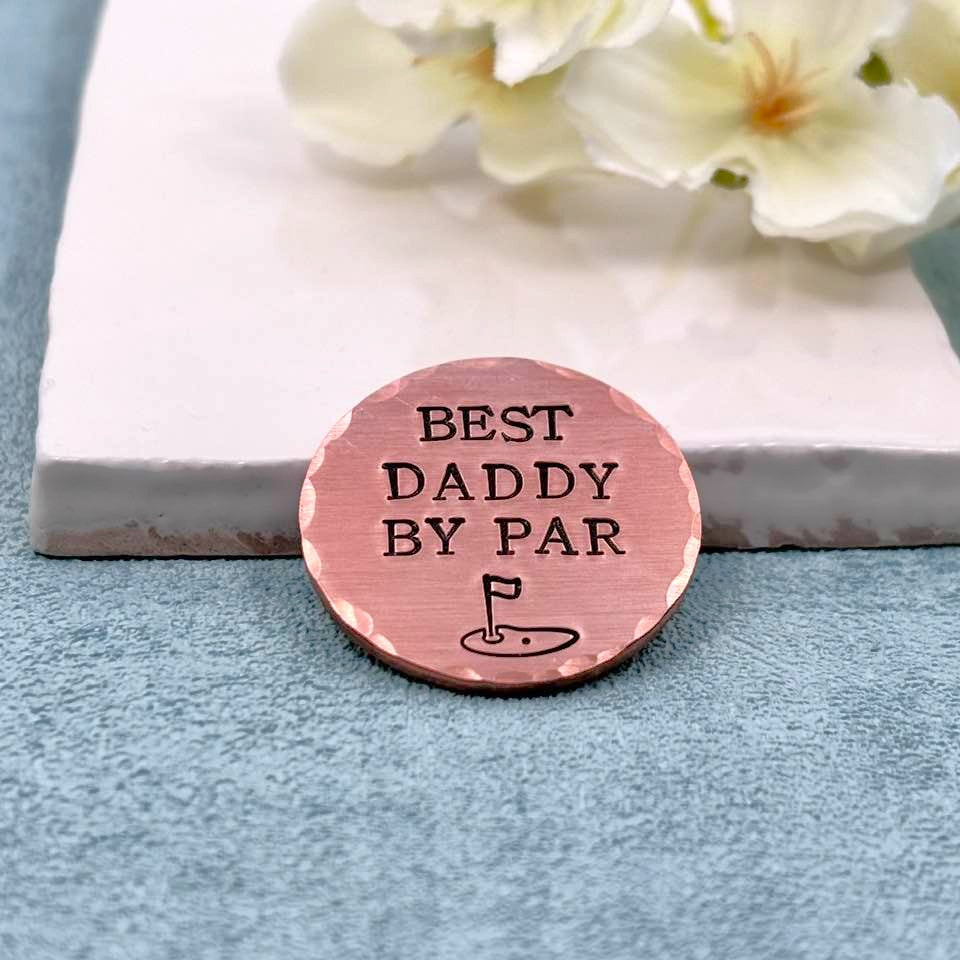 Best Daddy By Par, Copper Golf Ball Marker, Father's Day Gift