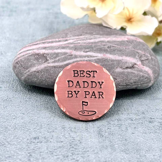 Best Daddy By Par, Copper Golf Ball Marker, Father's Day Gift