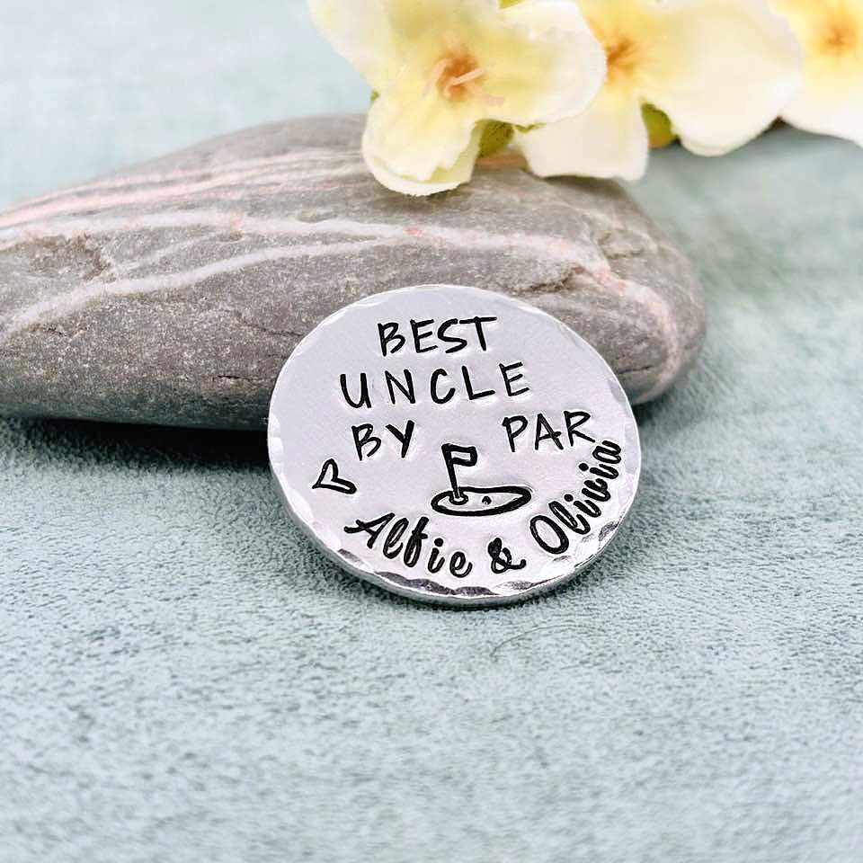 Best Uncle By Par Aluminium Golf Ball Marker, Father's Day Gift