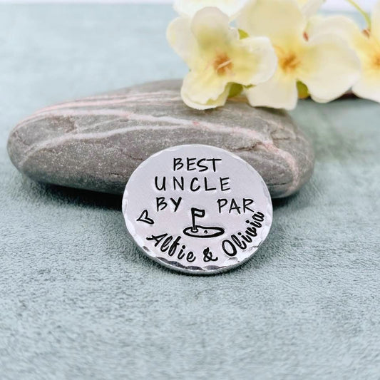 Best Uncle By Par Aluminium Golf Ball Marker, Father's Day Gift