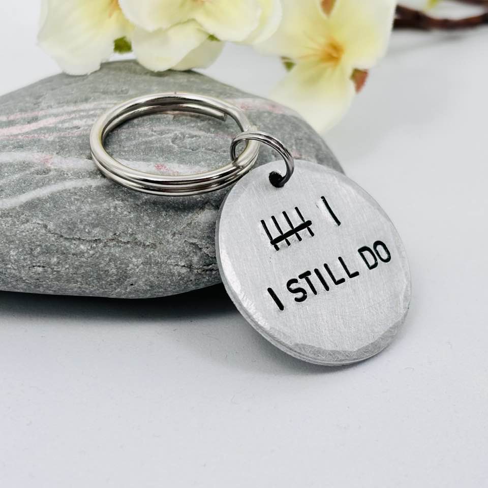 6th Wedding Anniversary Keyring, Personalised Iron Anniversary Gift