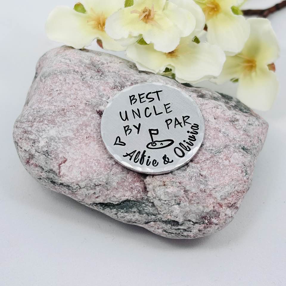 Best Uncle By Par Aluminium Golf Ball Marker, Father's Day Gift