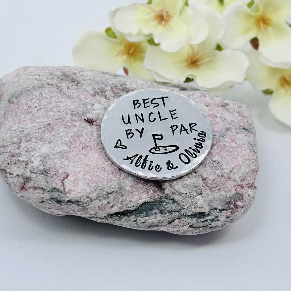 Best Uncle By Par Aluminium Golf Ball Marker, Father's Day Gift