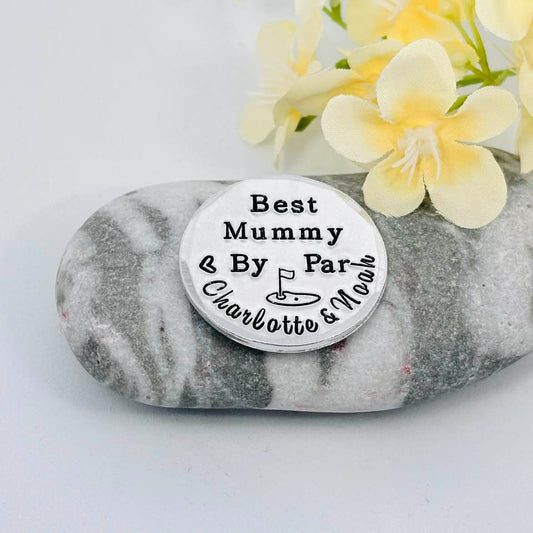 Best Mummy By Par Aluminium Golf Ball Marker, Mother's Day Gift