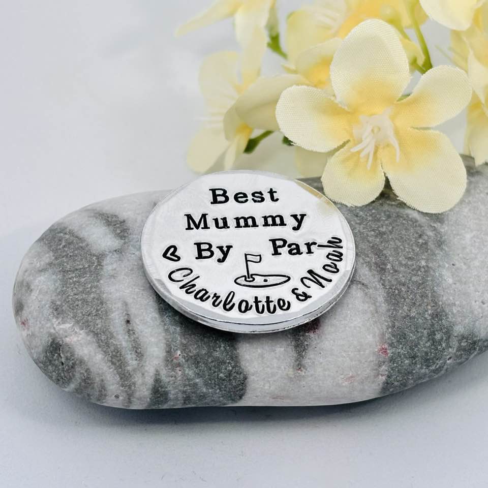 Best Mummy By Par Aluminium Golf Ball Marker, Mother's Day Gift