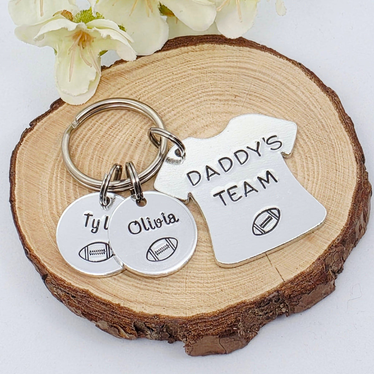 'Daddy's Team' Rugby Player Keyring