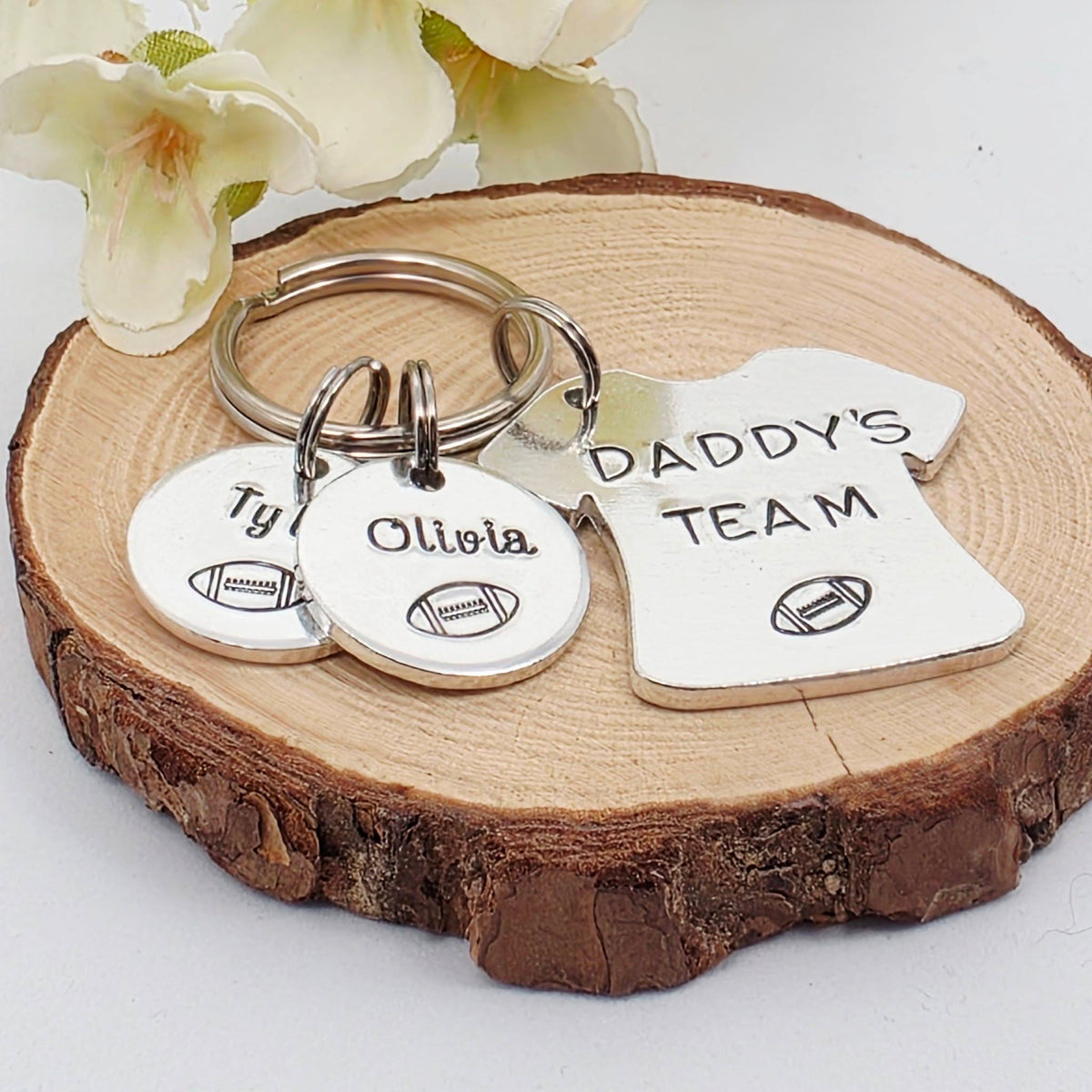'Daddy's Team' Rugby Player Keyring