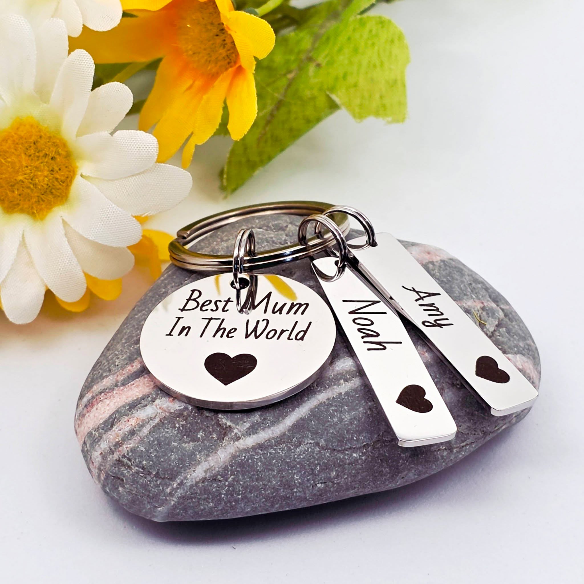 'Best Mummy in the World' Engraved Keyring