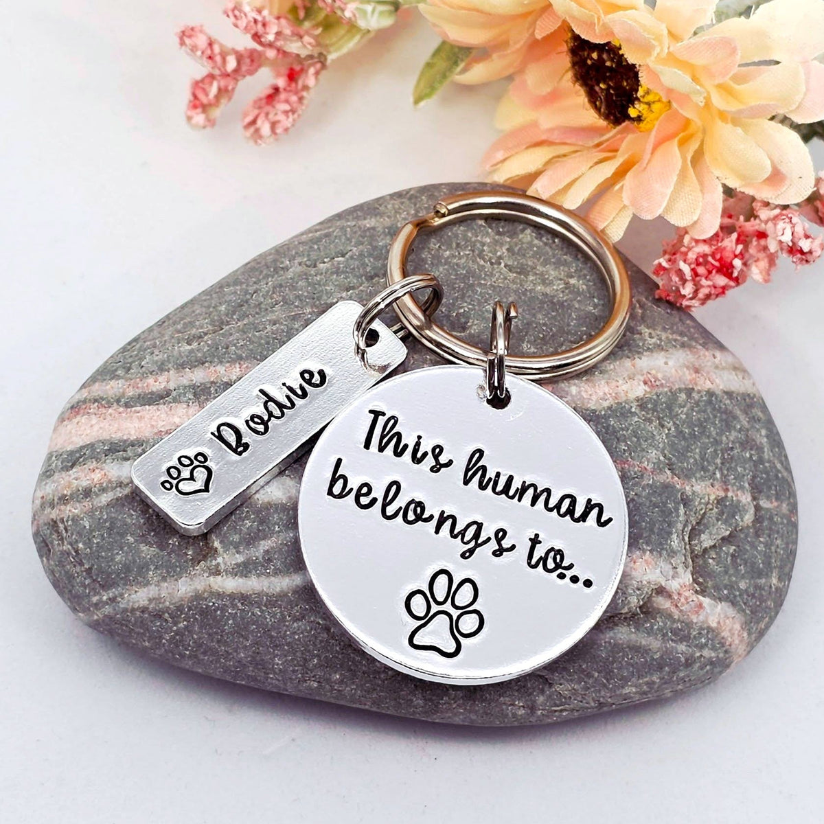'This Human Belongs To' Keyring
