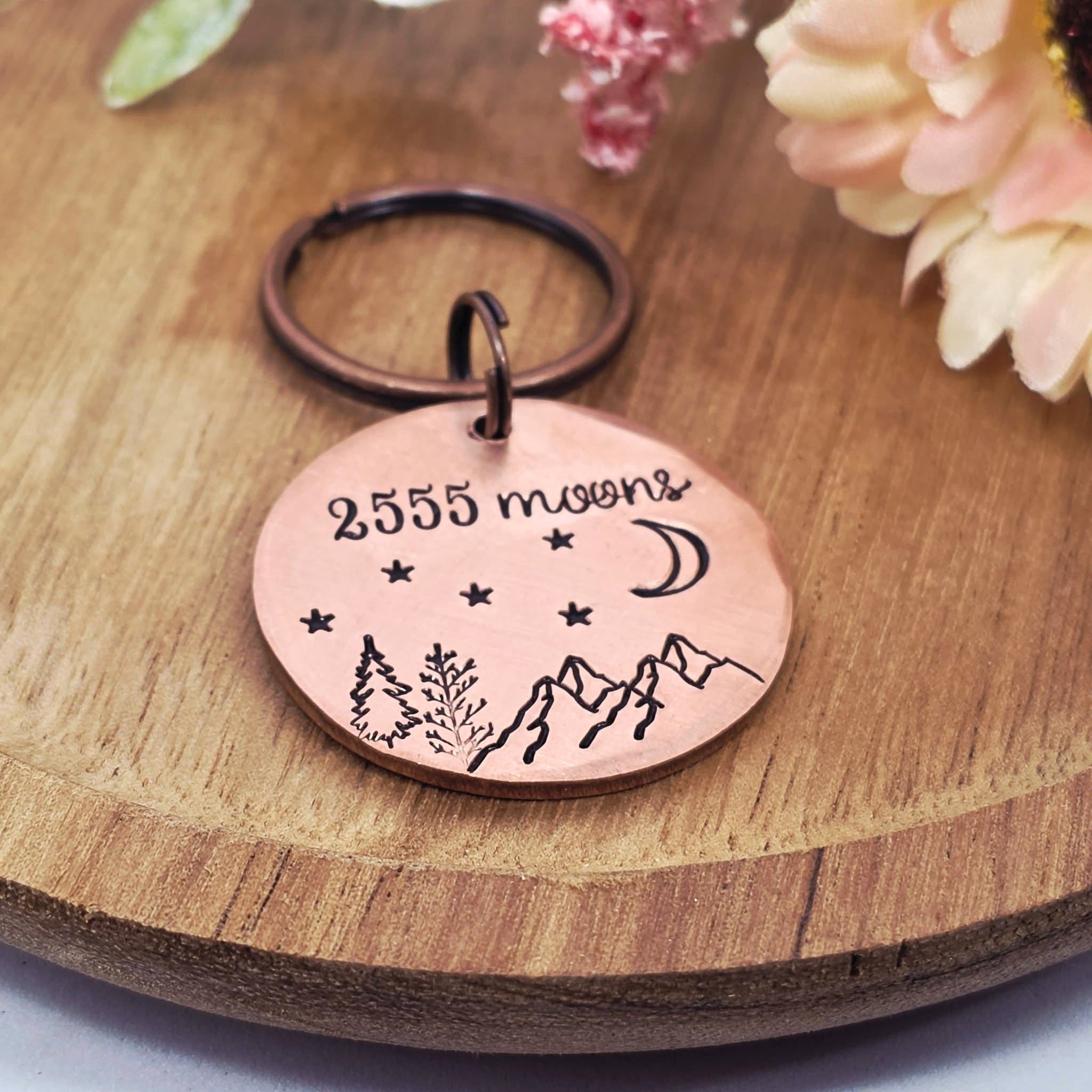 2555 Moons 7th Anniversary Copper Keyring