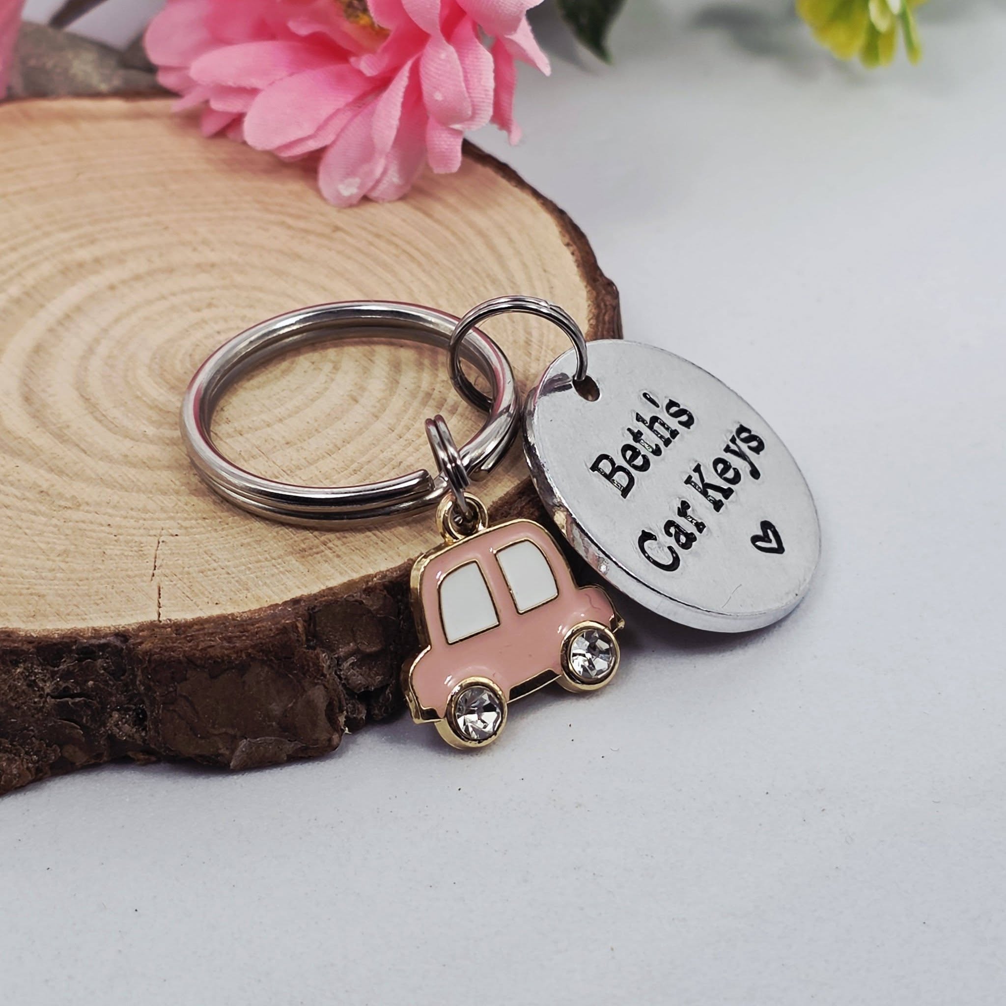 New Driver Keyring, First Car Gift, New Car Personalised Name Keyring