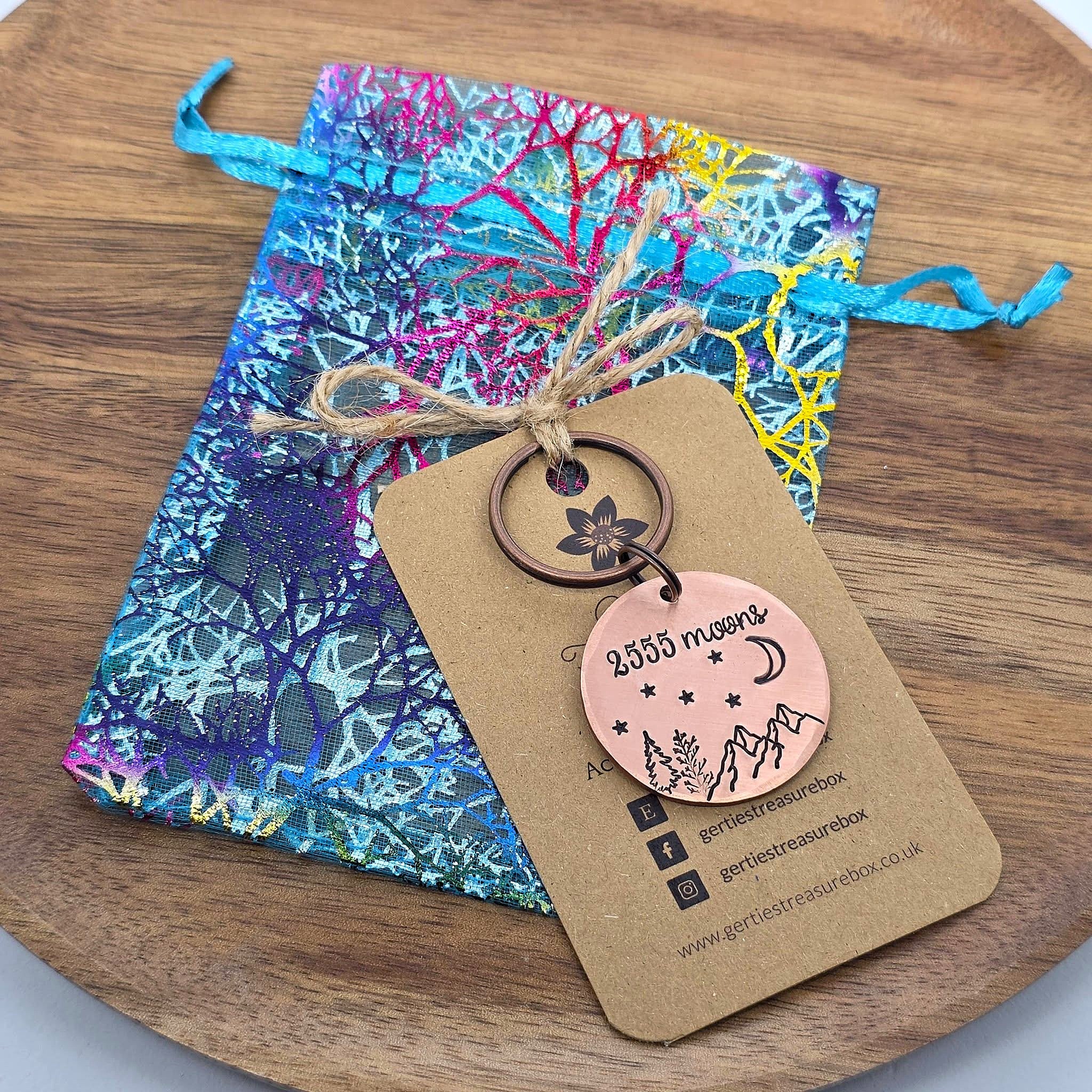 2555 Moons 7th Anniversary Copper Keyring