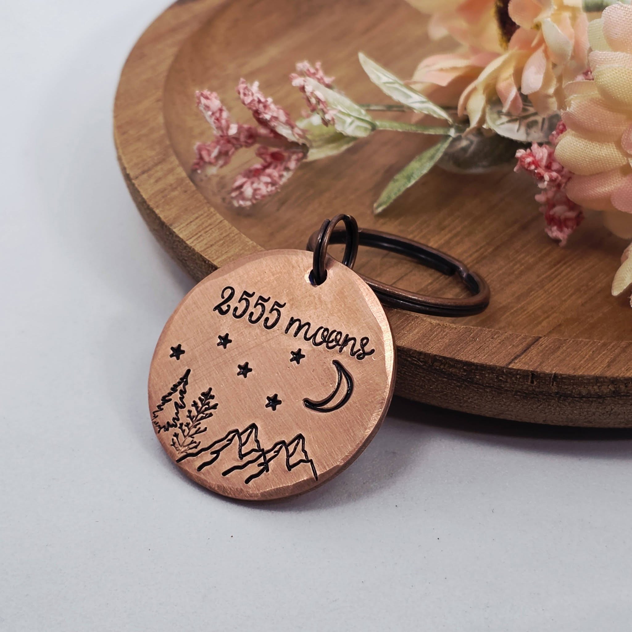 2555 Moons 7th Anniversary Copper Keyring
