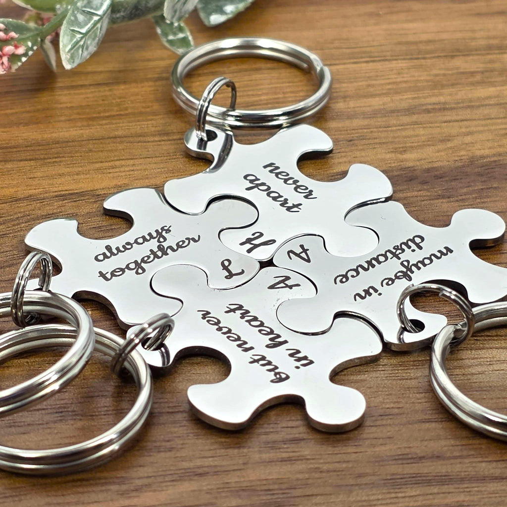 Best Friends Puzzle Keyring Set of 4