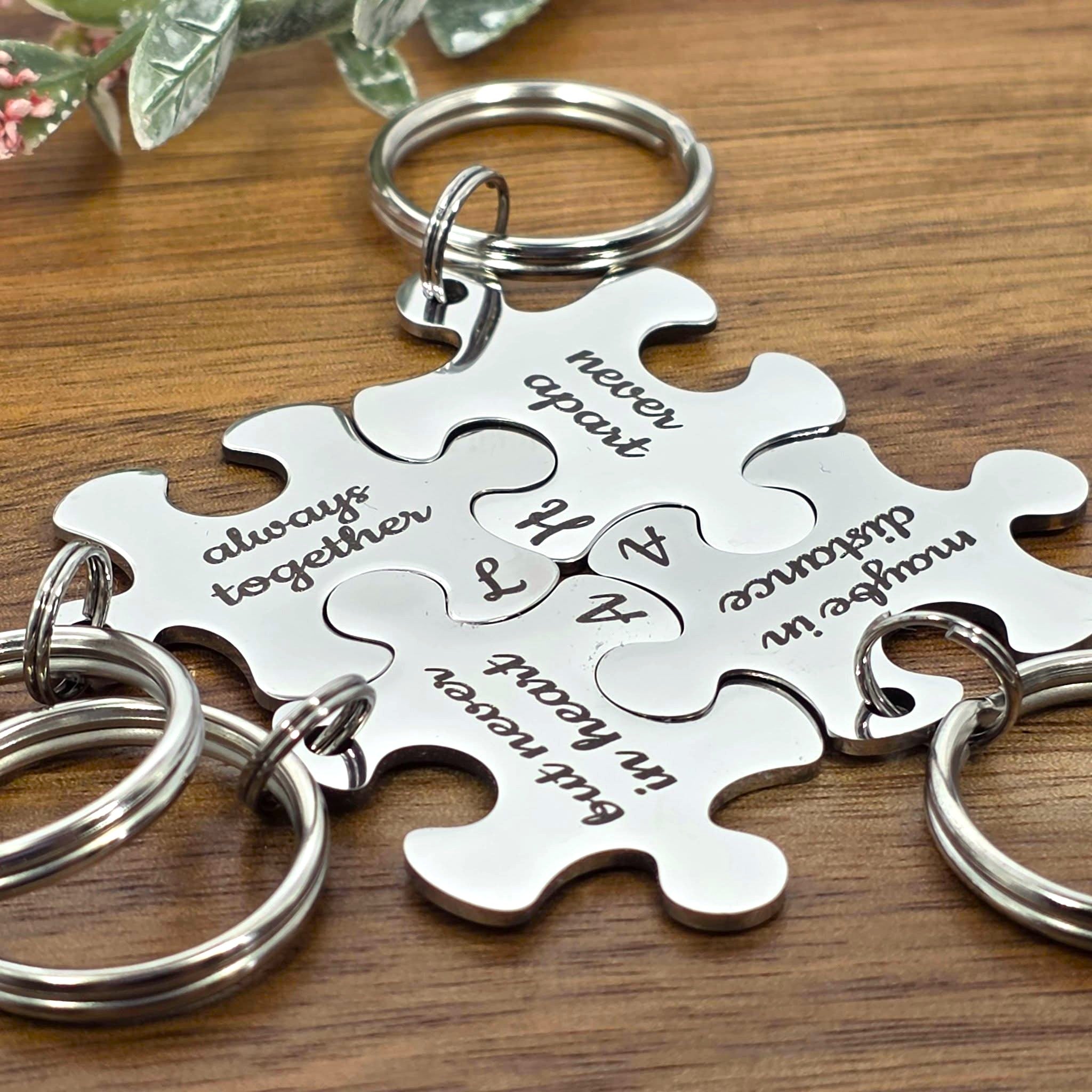 Best Friends Puzzle Keyring Set of 4