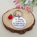 'It Takes a Big Heart To Help Shape Little Minds' Teacher Keyring