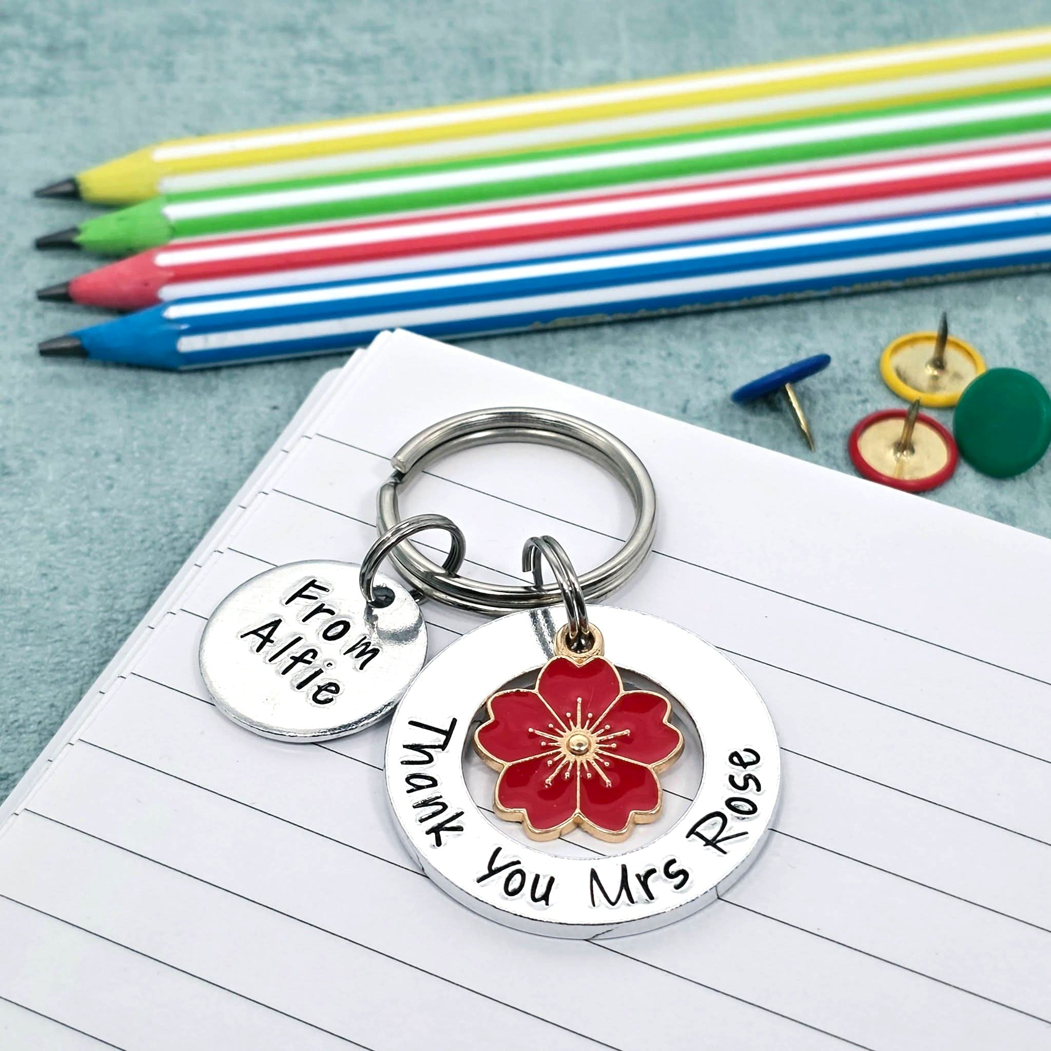 'Thank You Teacher' Keyring