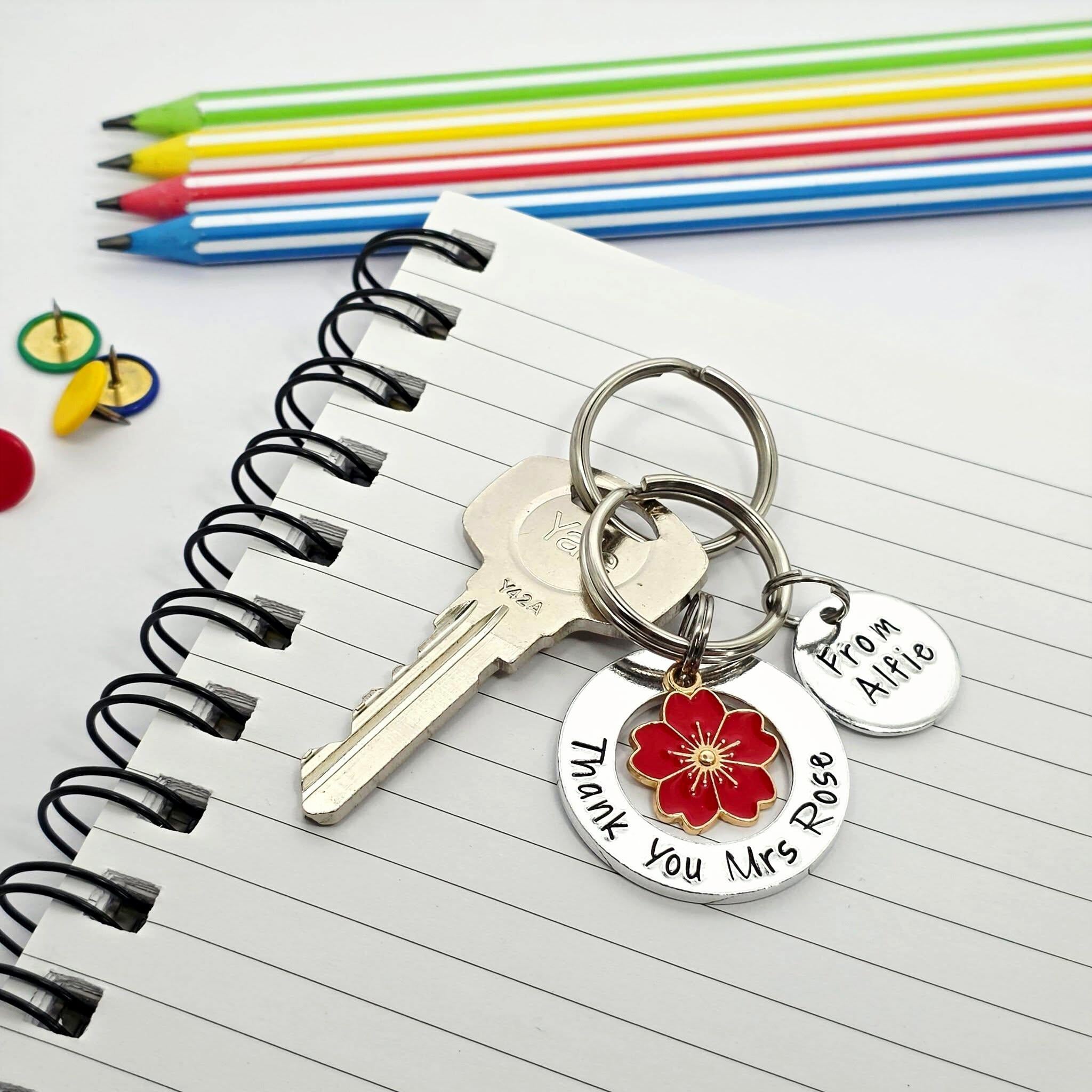 'Thank You Teacher' Keyring
