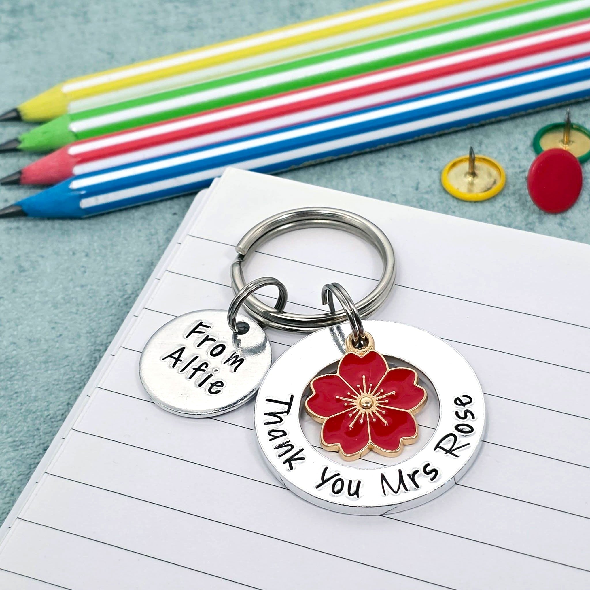 'Thank You Teacher' Keyring
