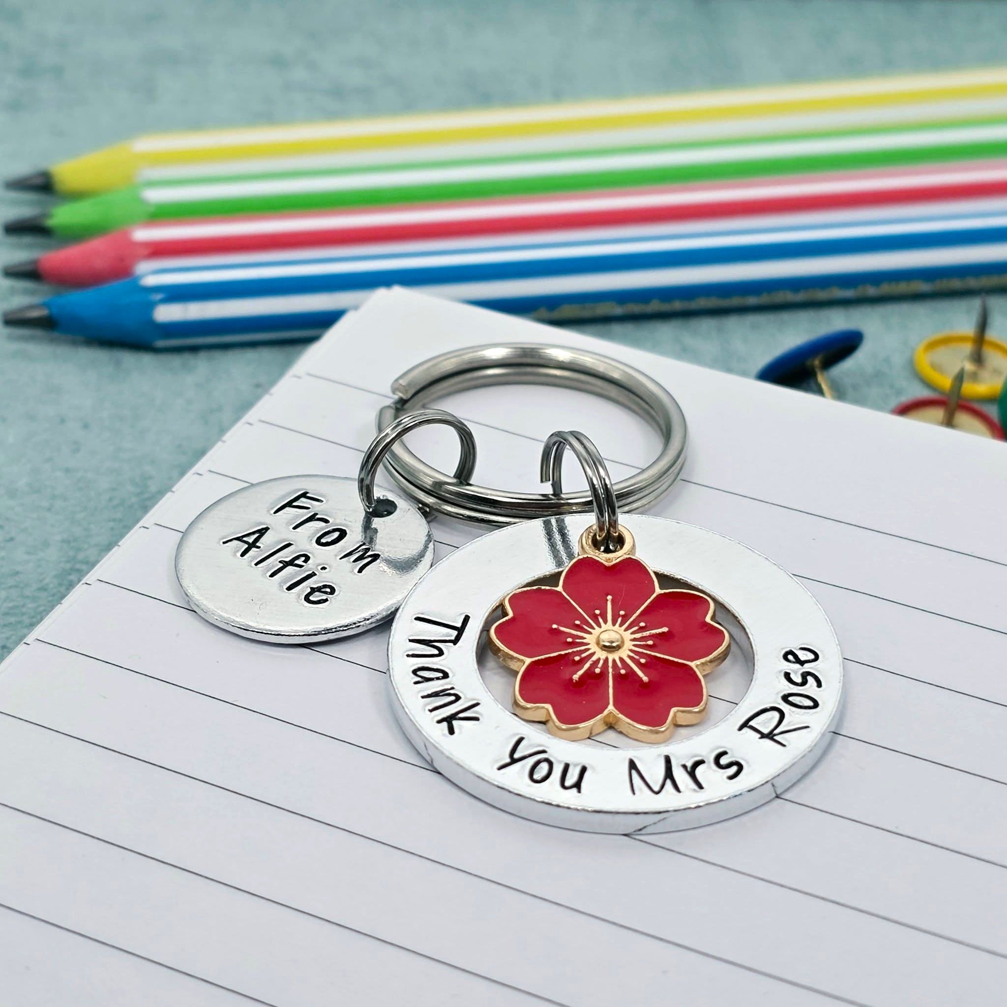 'Thank You Teacher' Keyring