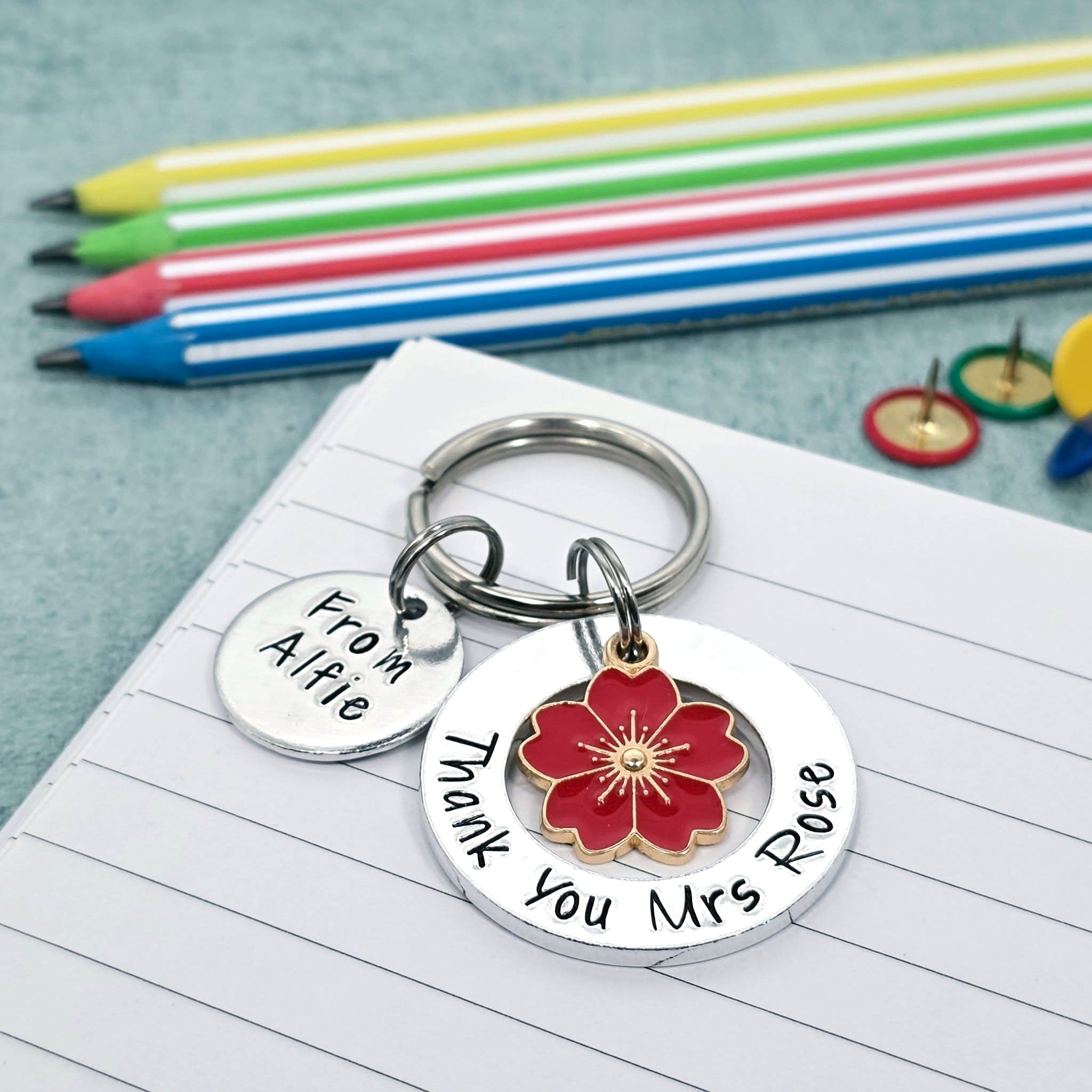 'Thank You Teacher' Keyring