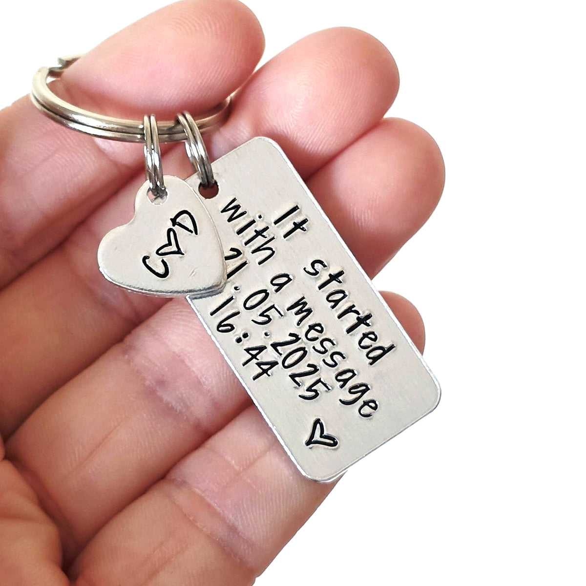 Personalised It Started With a Message Keyring