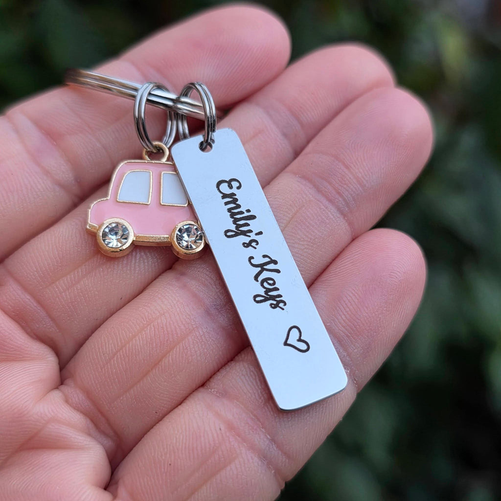 Personalised Car Keyring – Name’s Keys