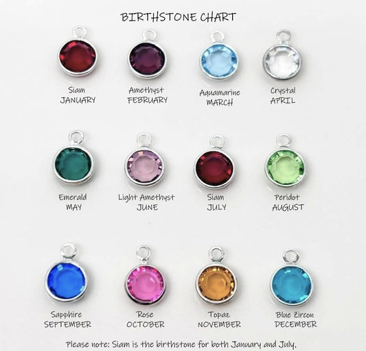 ADD ON ONLY - Swarovski Birthstone Channel Charm