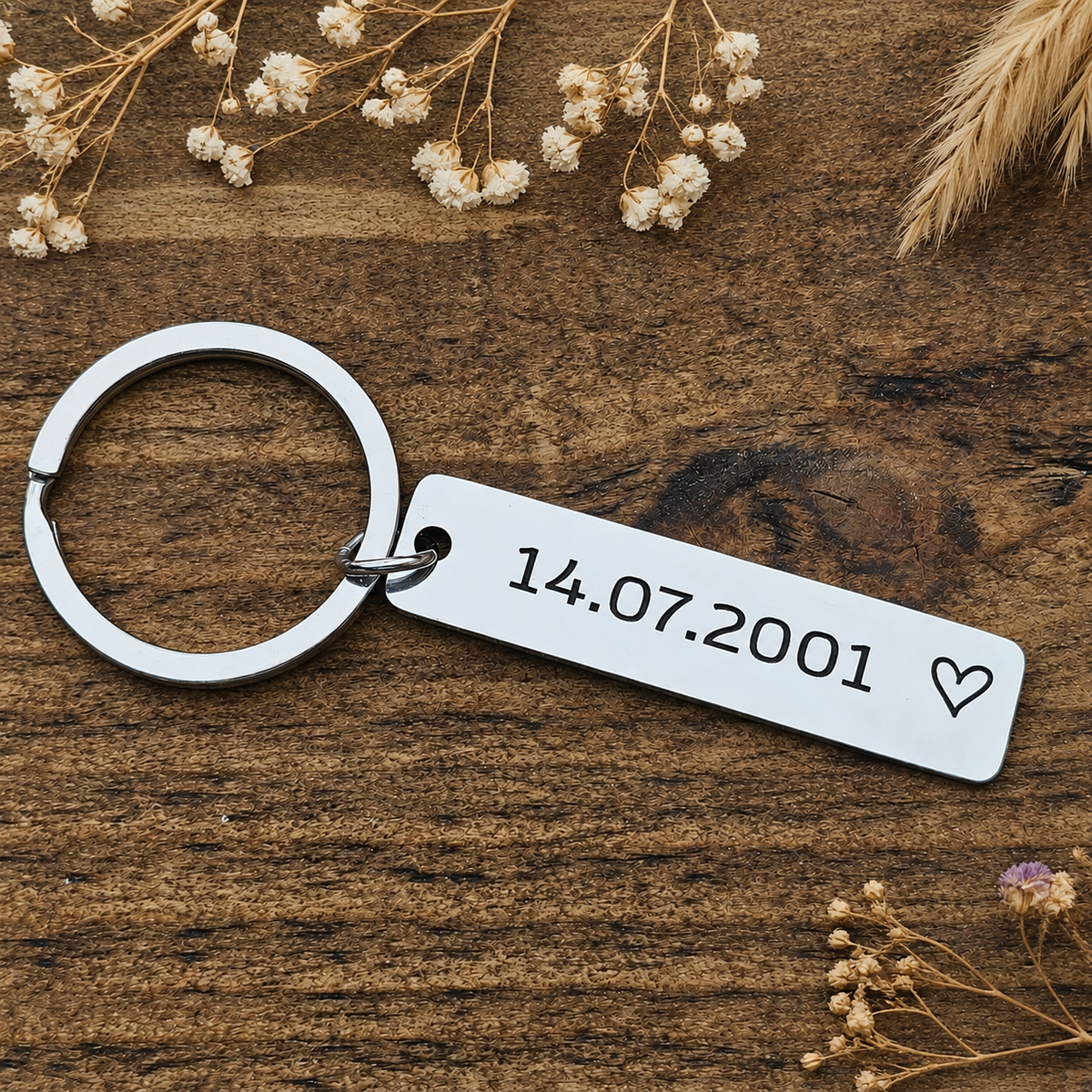 Special Date Couple's Keyring