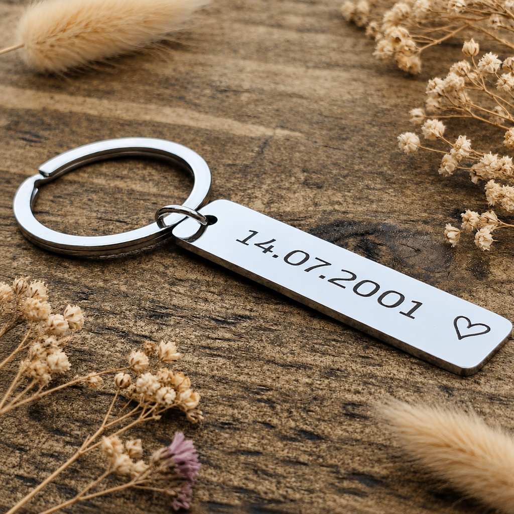 Special Date Couple's Keyring