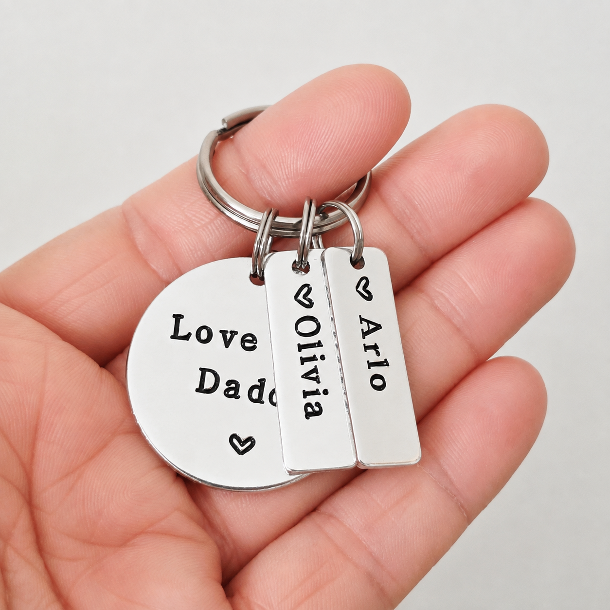Personalised 'Love You Daddy' Keyring