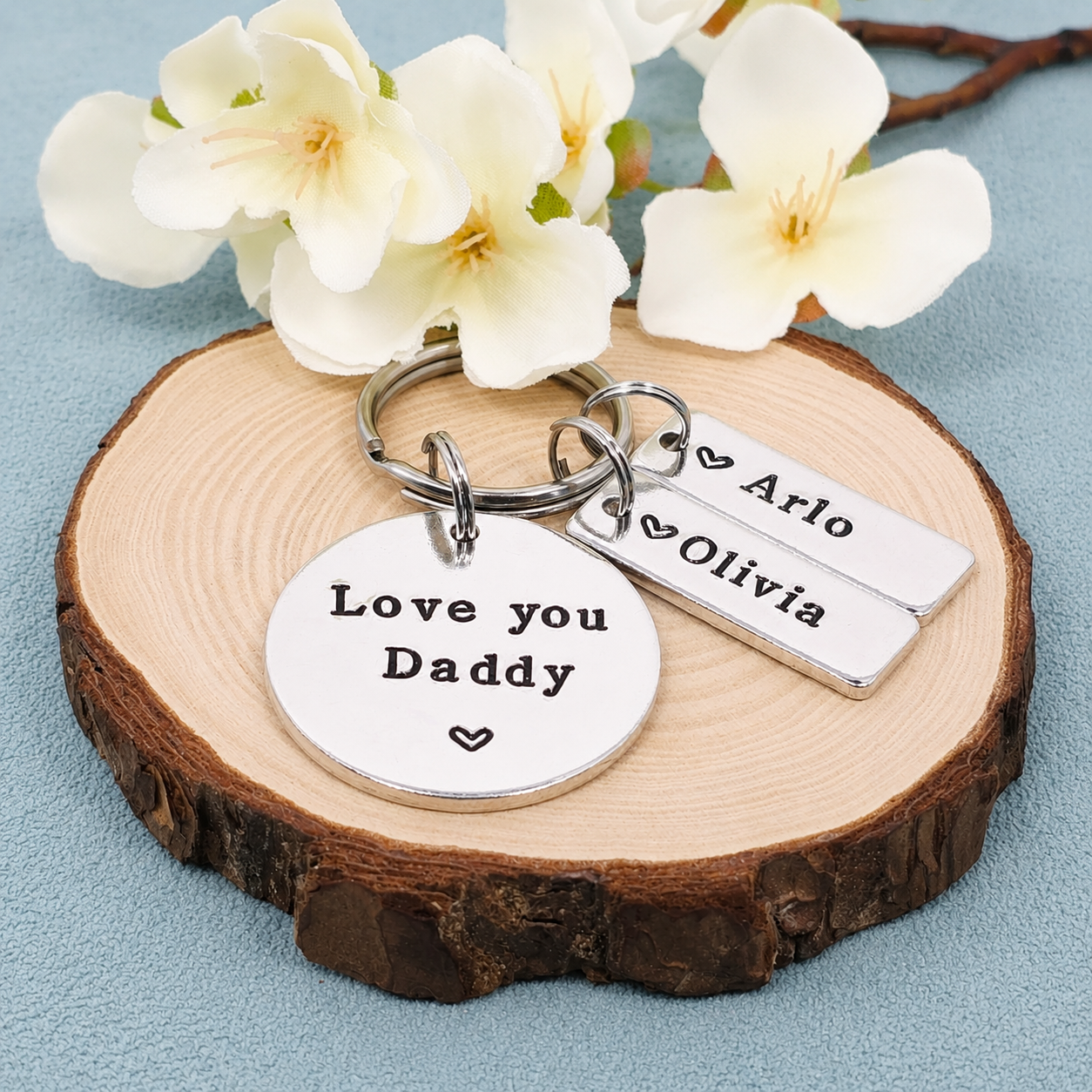 Personalised 'Love You Daddy' Keyring
