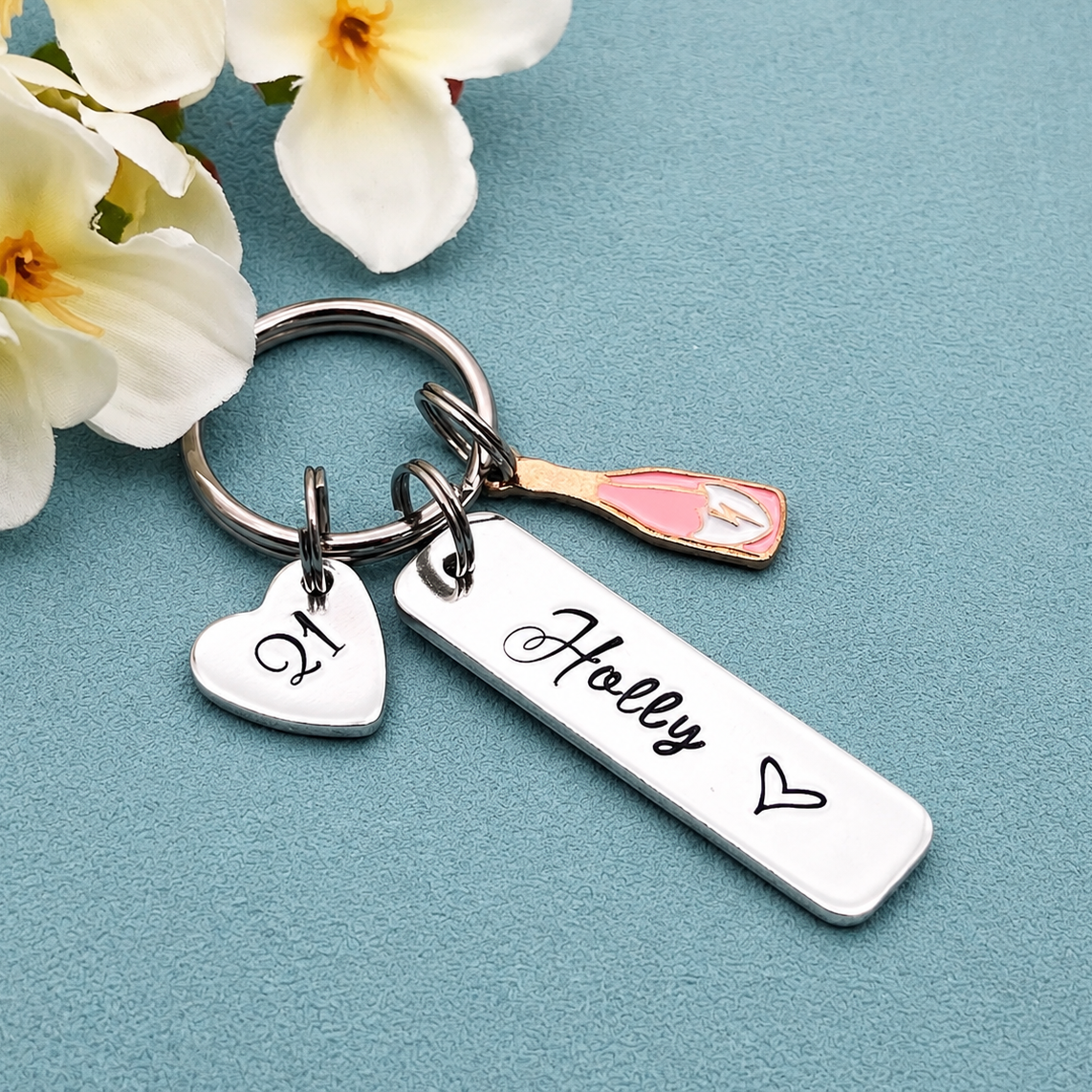 Personalised Girls 21st Birthday Gift, 21st Birthday Keyring