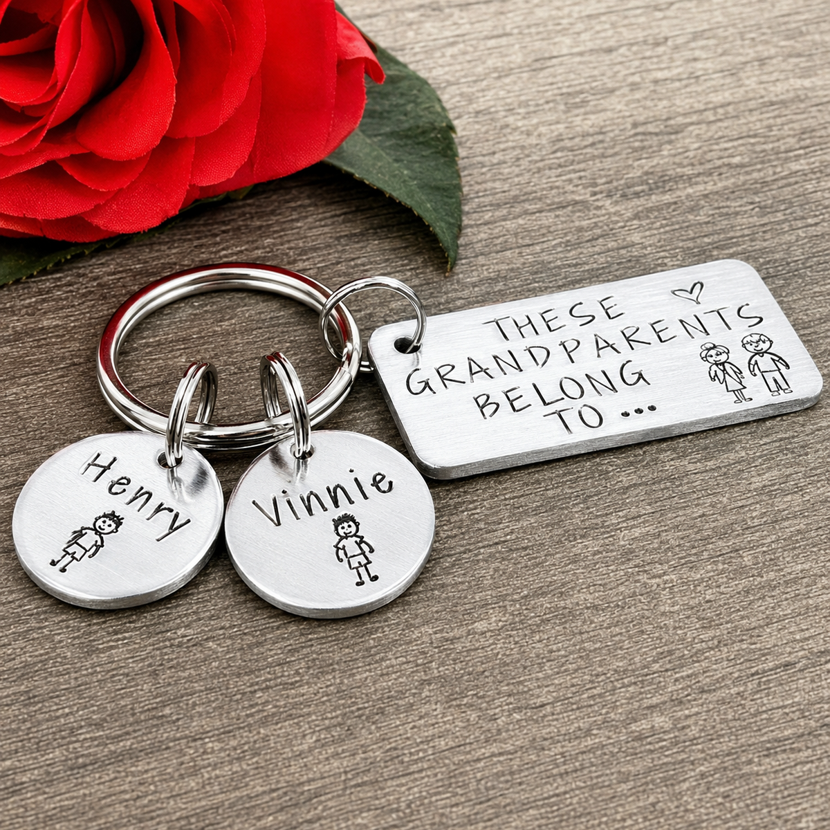 'These Grandparents Belong To' Keyring