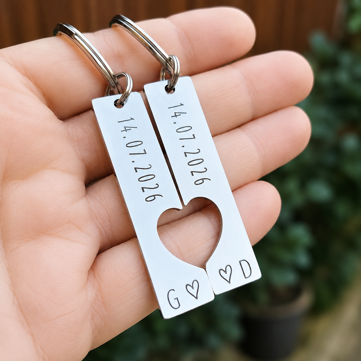 Special Date Couple's Keyring Set