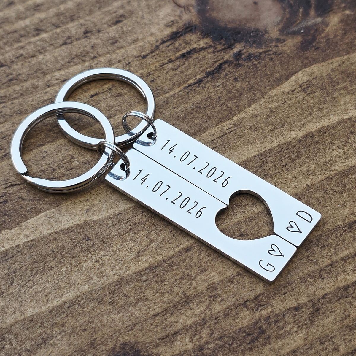 Special Date Couple's Keyring Set