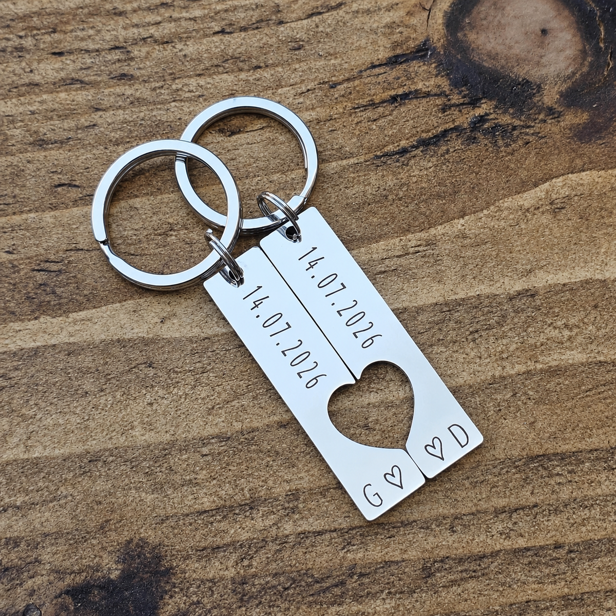Special Date Couple's Keyring Set