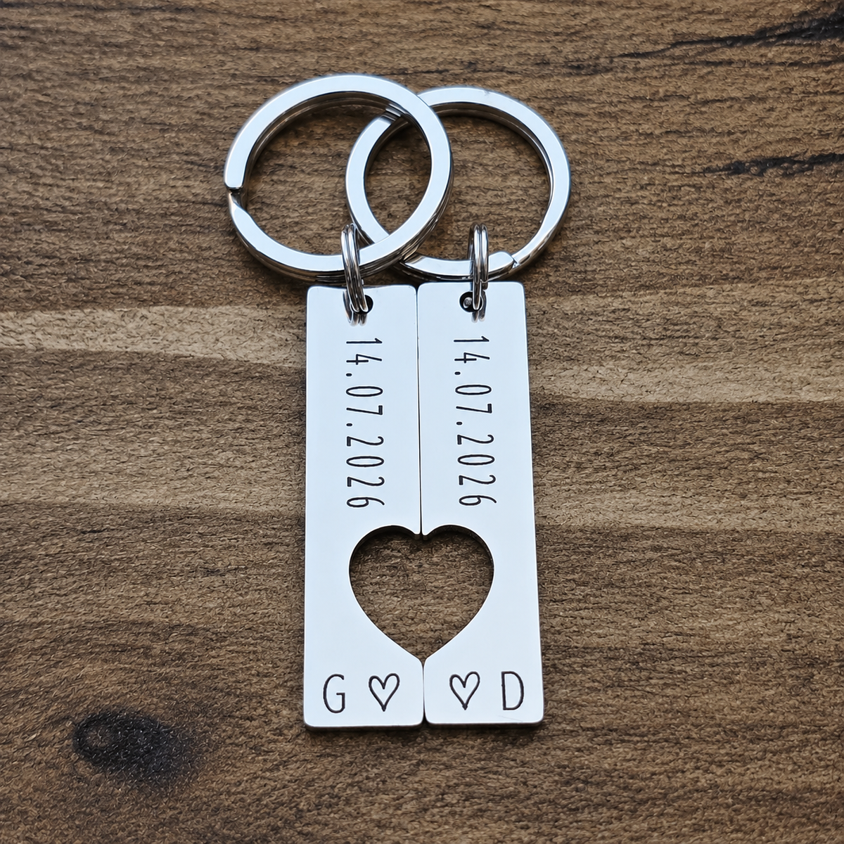 Special Date Couple's Keyring Set