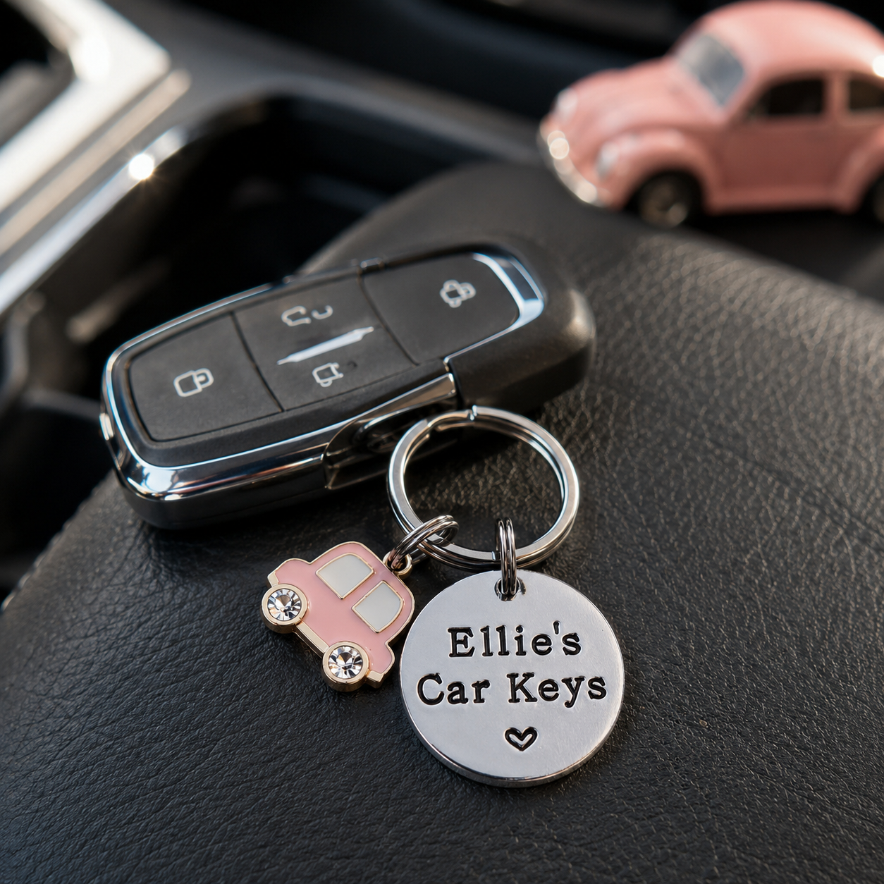 New Driver Keyring, First Car Gift, New Car Personalised Name Keyring